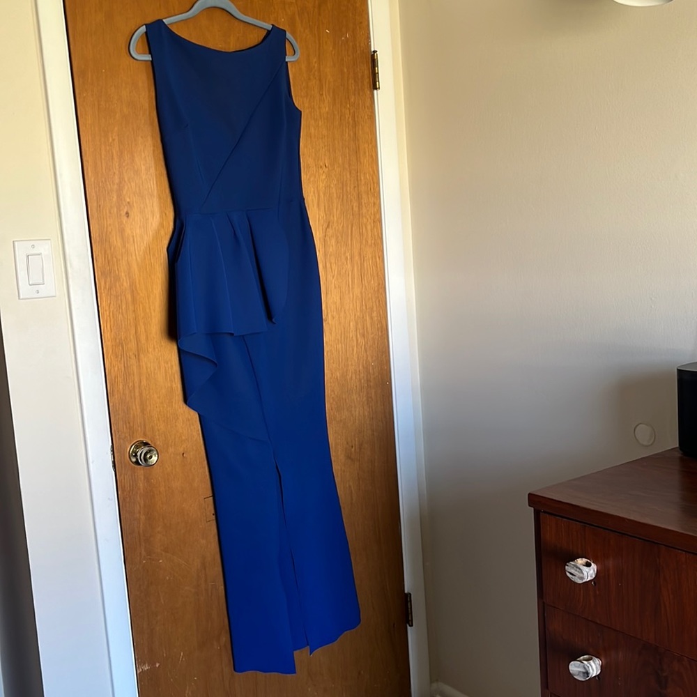 Chiara Boni Quirina peplum blue dress
